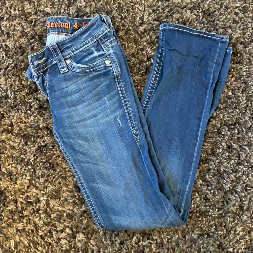 Straight Leg Rock Revival Jeans